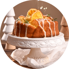 Gâteau à l'orange et au romarin