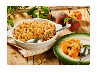 Crumble aux pêches