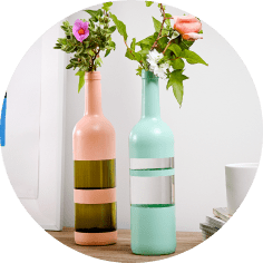 DIY vases colorés