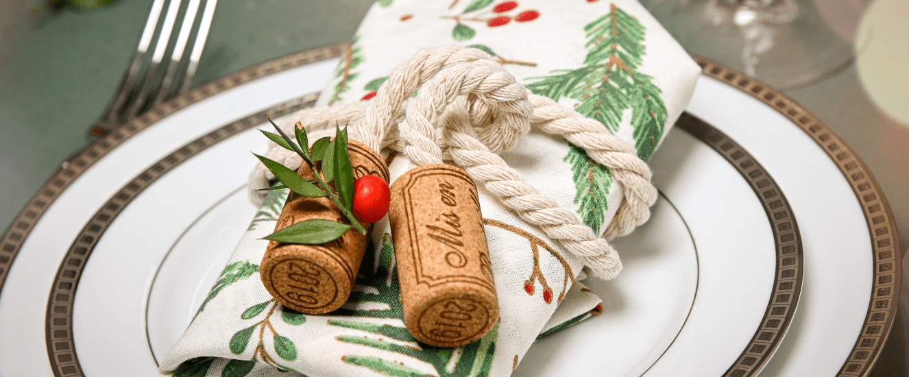 Illustration de l'astuce « DIY : ronds de serviette de Noël »