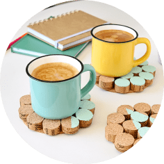 DIY dessous de mug en liège
