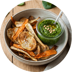 Chips de peaux de légumes