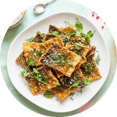 Chips de peaux de saumon