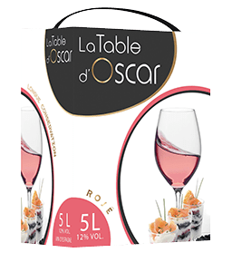 Bouteille de vin rosé Espagne « La table d'Oscar », millésime 2022