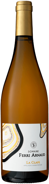 Bouteille de vin blanc Languedoc la clape « domaine ferri arnaud », millésime 2021 — vignoble Languedoc