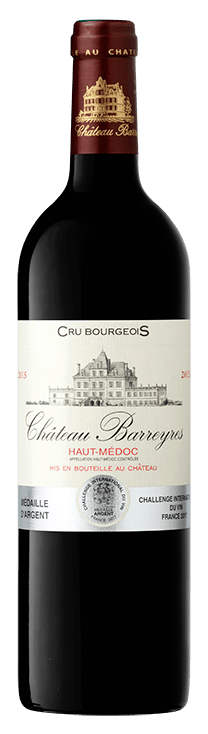 Bouteille de vin rouge Haut médoc « Château barreyres », millésimes 2019 à 2025 — vignoble Bordeaux
