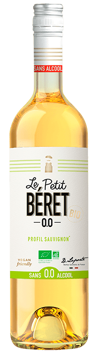 Bouteille de vin blanc Profil Sauvignon « le Petit béret Bio », millésime 2020
