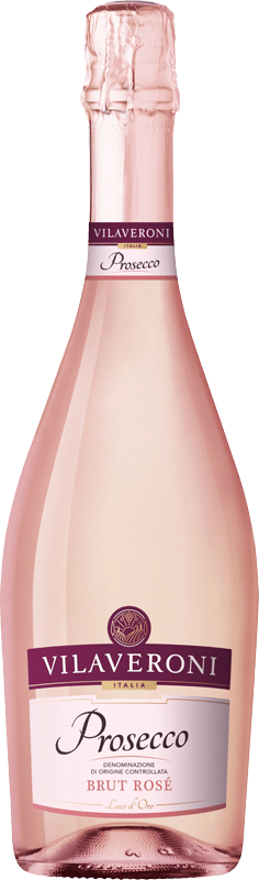 Bouteille de vin rosé Prosecco Vilaveroni, millésime 2022
