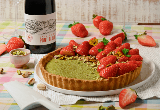 Illustration de l'article « Dessert de saison : la tarte fraise/pistache »
