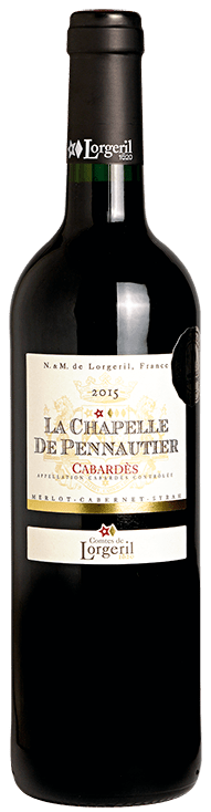 Bouteille de vin rouge Cabardès « La chapelle de Pennautier », millésimes 2019 à 2020 — vignoble Languedoc