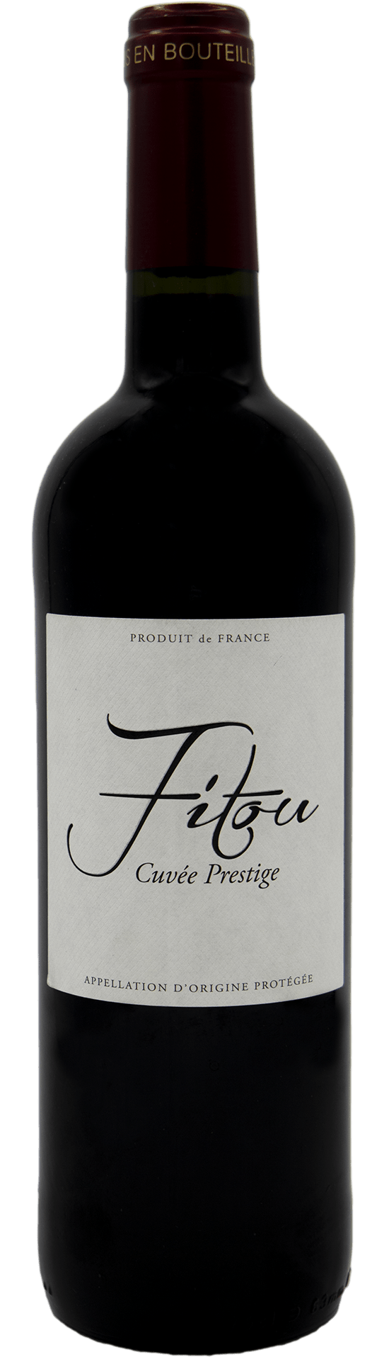 Bouteille de vin rouge — AOP(1) VIN ROUGE FITOU Cuvée Prestige