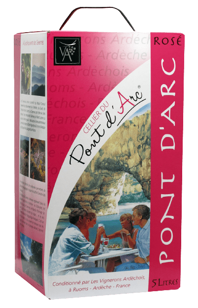 Bag-in-box de vin rosé IGP cévennes « cellier du pont d'arc », millésime 2022 — vignoble Provence & Corse