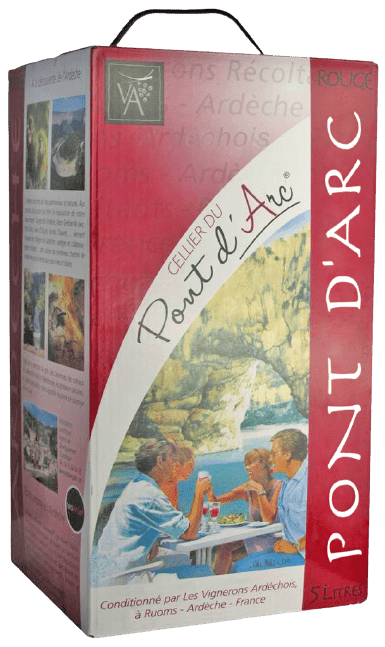 Bag-in-box de vin rouge IGP Ardèche « cellier du pont d'arc », millésime 2022 — vignoble Provence & Corse