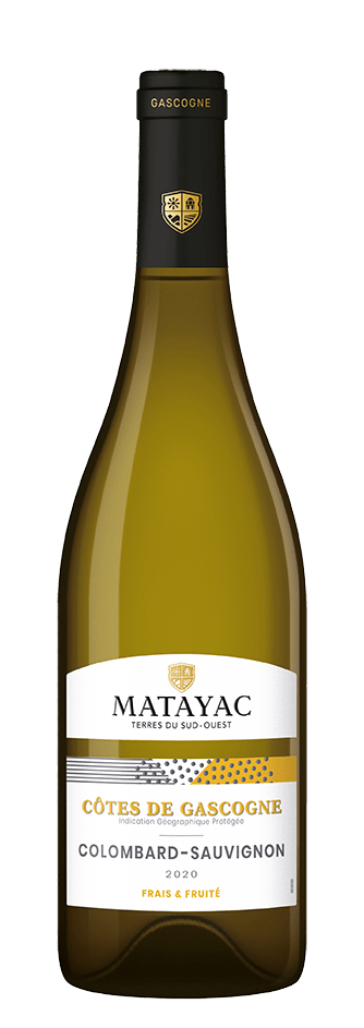 Bouteille de vin blanc IGP Côtes De Gascogne « Matayac », millésime 2022 — vignoble Sud-ouest