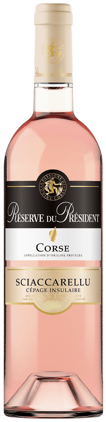 Bouteille de vin rosé AOP corse « Réserve Du Président Sciaccarellu », millésime 2022 — vignoble Provence & Corse