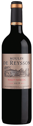 Bouteille de vin rouge AOC Haut-médoc « Moulin De Reysson », millésime 2022 — vignoble Bordeaux