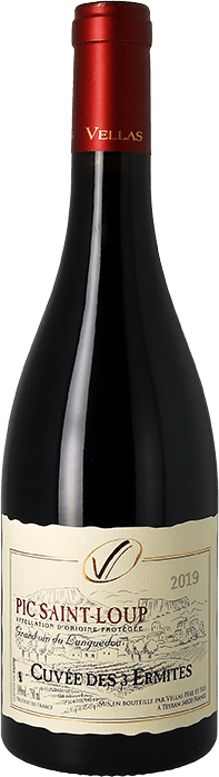 Bouteille de vin rouge AOP Pic Saint-loup « Cuvée Des Trois Ermites », millésimes 2022 à 2024 — vignoble Languedoc