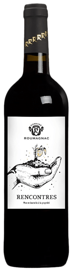 Bouteille de vin rouge AOC Fronton « Rencontres Domaine Roumagnac », millésime 2022 — vignoble Sud-ouest