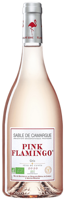 Bouteille de vin rosé IGP Sable De Camargue Bio « Pink Flamingo Gris », millésime 2022 — vignoble Provence & Corse