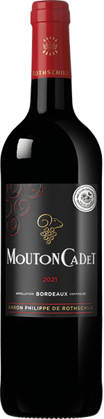 Bouteille de vin rouge AOC Bordeaux « Mouton Cadet », millésime 2023/2024 — vignoble Bordeaux