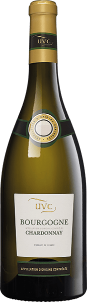 Bouteille de vin blanc AOP Bourgogne « Chardonnay Uvc », millésime 2023/2024 — vignoble Bourgogne & Beaujolais