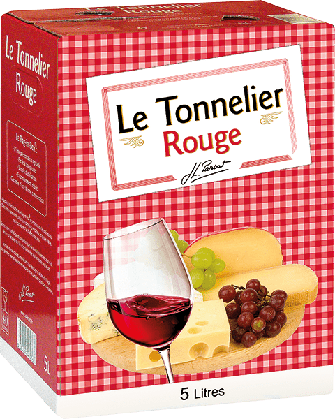 Bag-in-box de vin rouge Le Tonnelier Rouge « Jl. Parsat », millésime 2023/2024