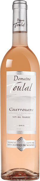Bouteille de vin rosé Maroc Guerrouane Vin Gris « Domaine Toulal », millésime 2023/2024