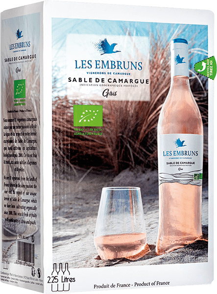 Bag-in-box de vin rosé IGP Sable De Camargue Bio « Les Embruns », millésime 2023/2024 — vignoble Provence & Corse
