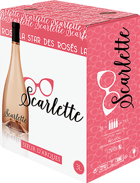Bag-in-box de vin rosé IGP Pays D’OC « Scarlette », millésime 2023/2024 — vignoble Languedoc