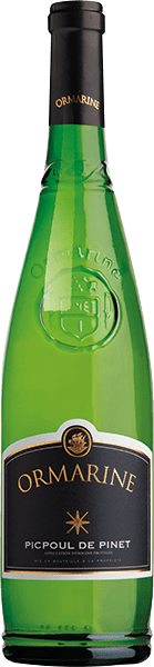 Bouteille de vin blanc AOP Picpoul De Pinet « Ormarine », millésime 2023/2024 — vignoble Languedoc