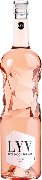 Bouteille de vin rosé IGP Pays D’OC « Lyv », millésime 2023/2024 — vignoble Languedoc
