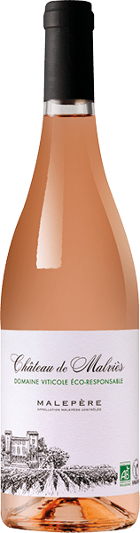 Bouteille de vin rosé AOC Malepère « Château De Malviès », millésime 2023/2024 — vignoble Languedoc