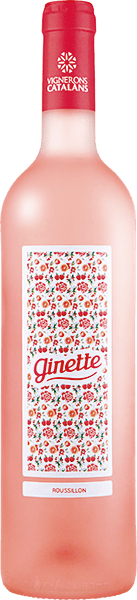 Bouteille de vin rosé AOP Côtes Du Roussillon « Ginette », millésime 2023/2024 — vignoble Languedoc