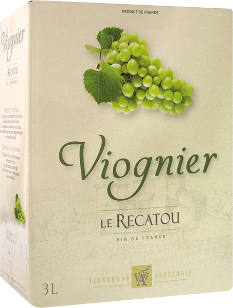 Bag-in-box de vin blanc Vin De France Viognier « Le Recatou », millésime 2023/2024 — vignoble Provence & Corse