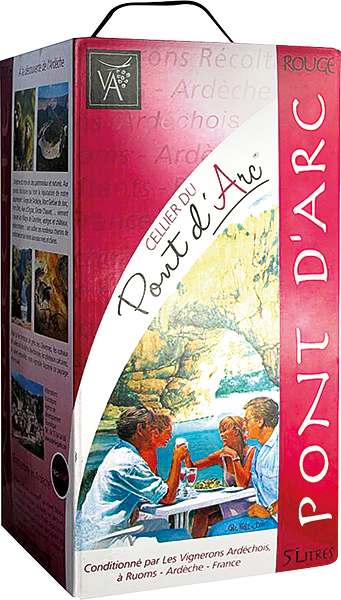 Bag-in-box de vin rouge IGP Ardèche « Cellier Du Pont D’arc », millésime 2023/2024 — vignoble Provence & Corse
