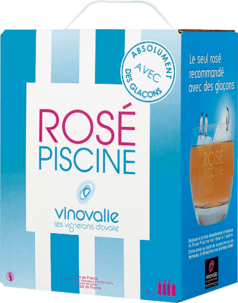 Bag-in-box de vin rosé Sans Indication Géographique Vin De France « Rosé Piscine », millésime 2023/2024 — vignoble Sud-ouest