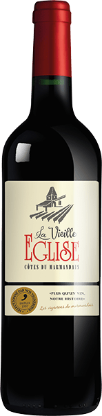 Bouteille de vin rouge AOP Côtes Du Marmandais « La Vieille Église », millésime 2023/2024 — vignoble Sud-ouest