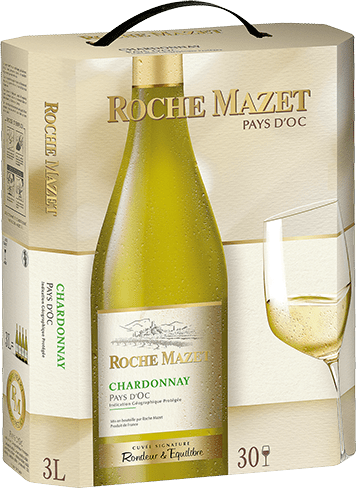 Bouteille de vin blanc — IGP(2) VIN BLANC PAYS D’OC CHARDONNAY ROCHE MAZET