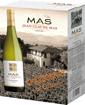 Bouteille de vin blanc — IGP(2) VIN BLANC PAYS D’OC CHARDONNAY JEAN-CLAUDE MAS