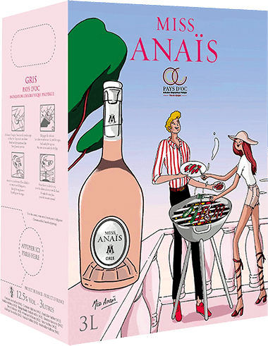 Bouteille de vin rose — IGP(2) VIN ROSÉ PAYS D’OC GRIS MISS ANAIS