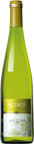 Bouteille de vin blanc AOP Vin Blanc Riesling Sélection « Turckheim », millésime 2025/2026 — vignoble Alsace