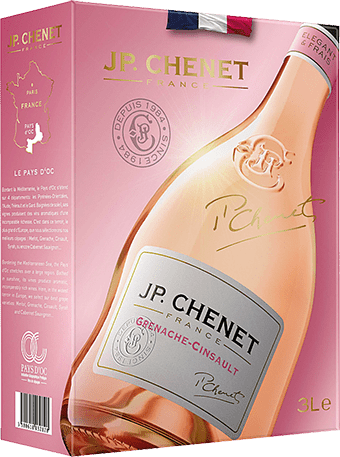 Bag-in-box de vin rosé IGP Vin Rosé Pays D’OC Grenache Cinsault « Jp. Chenet », millésime 2025/2026 — vignoble Languedoc