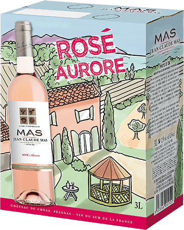 Bag-in-box de vin rosé IGP Vin Rosé Pays D’OC « Aurore Jean-claude Mas », millésime 2025/2026 — vignoble Languedoc