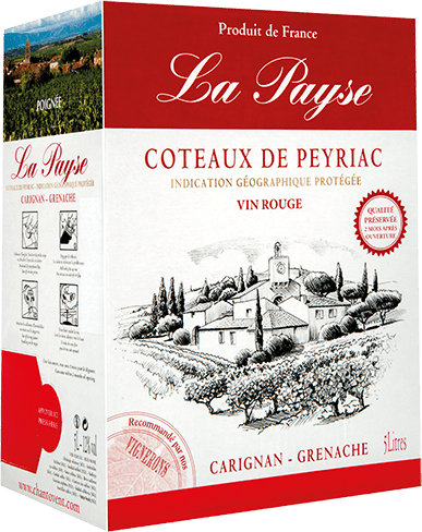 Bouteille de vin rouge — IGP(2) VIN ROUGE COTEAUX DE PEYRIAC LA PAYSE