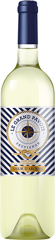 Bouteille de vin blanc IGP Vin Blanc Pays D’OC « Le Grand Pavois », millésime 2025/2026 — vignoble Languedoc