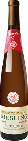 Bouteille de vin blanc AOP Vin Blanc Riesling Cuvée Prestige « Rebmann », millésime 2025/2026 — vignoble Alsace