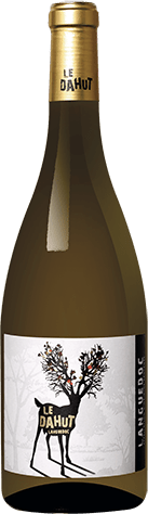 Bouteille de vin blanc AOP Vin Blanc Languedoc « Le Dahut », millésime 2025/2026 — vignoble Languedoc