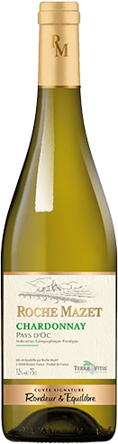 Bouteille de vin blanc — IGP(2) VIN BLANC PAYS D’OC CHARDONNAY ROCHE MAZET