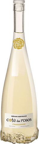 Bouteille de vin blanc IGP Vin Blanc Pays D’OC Chardonnay Côte Des Roses « Gérard Bertrand », millésime 2025/2026 — vignoble Languedoc