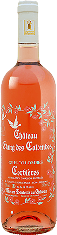 Bouteille de vin rosé AOP Vin Rosé Corbières « Château Étang Des Colombes », millésime 2025/2026 — vignoble Languedoc